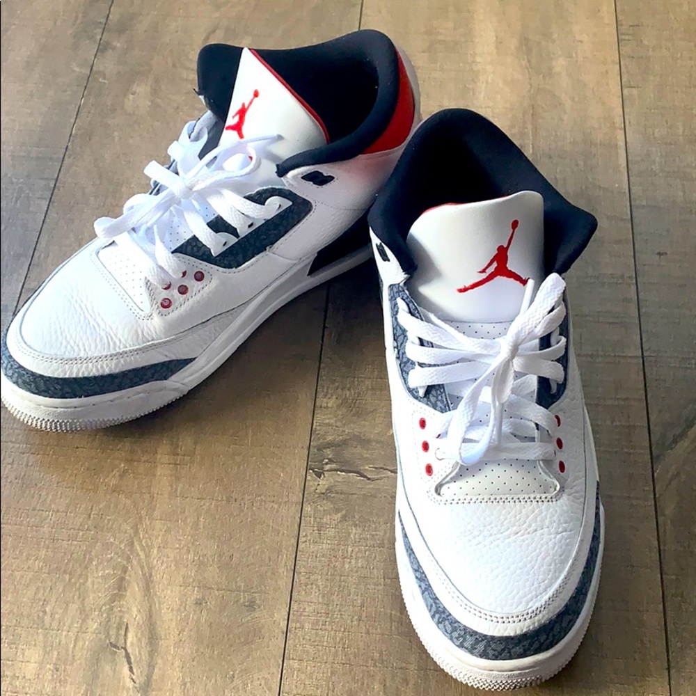 Jordan Retro 3 Fire Red Denim